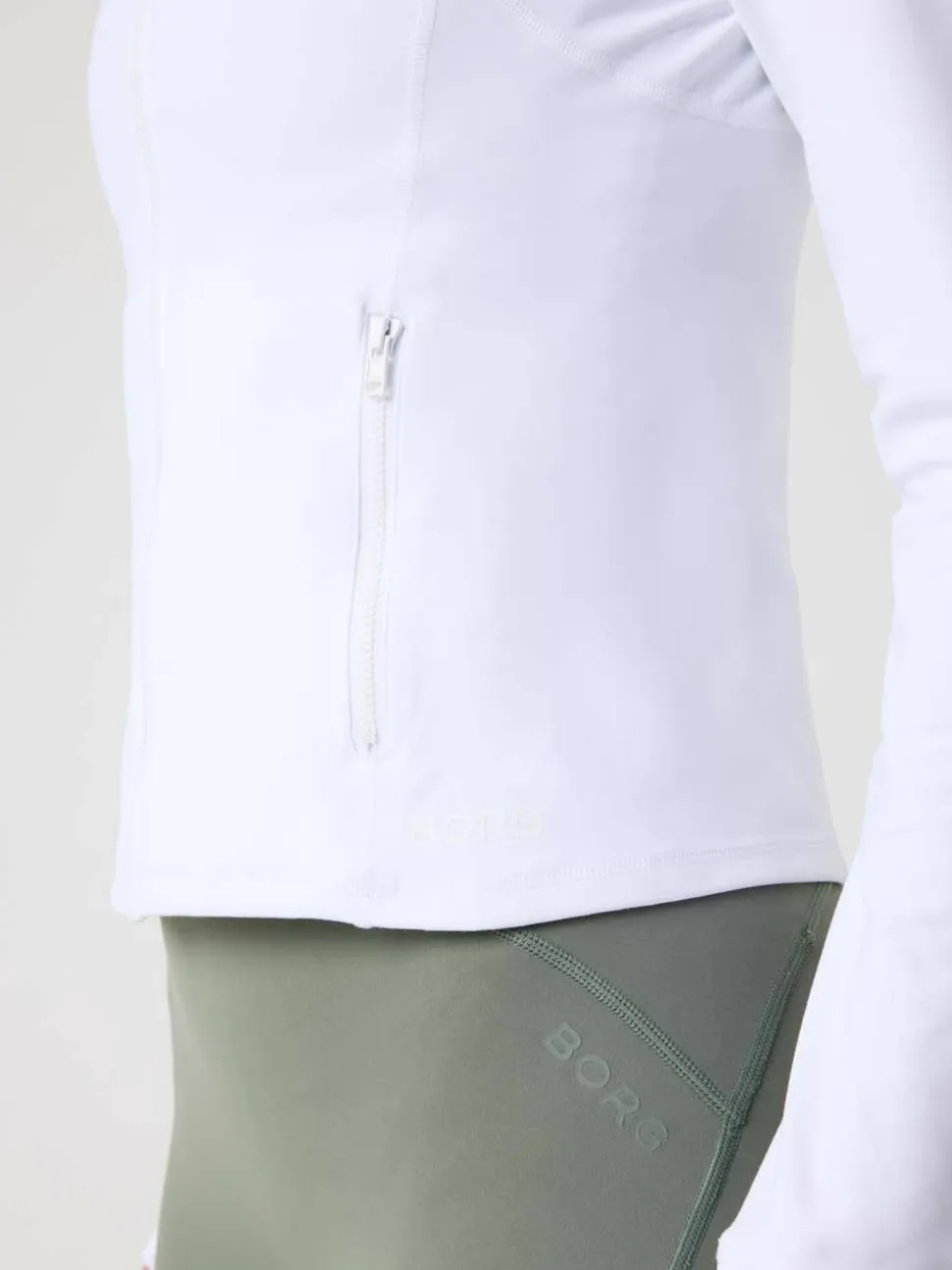 Björn Borg Women's Borg Soft Zip Midlayer Brilliant White