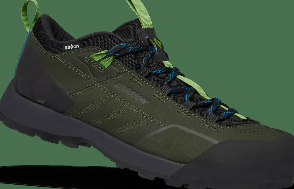 Sale Men's Mission Leather Low Waterproof Approach Shoes Cypress/Black Vandringsskor & Vandringskängor Herr