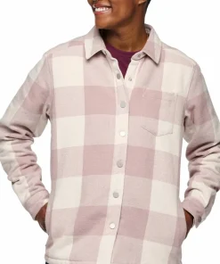 Black Diamond Women's Project Lined Flannel Shirt Pale Mauve-Off White Plaid