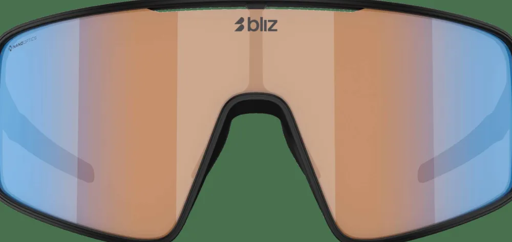 Bliz P001s Matte Black/Coral Orange Mirror Blue