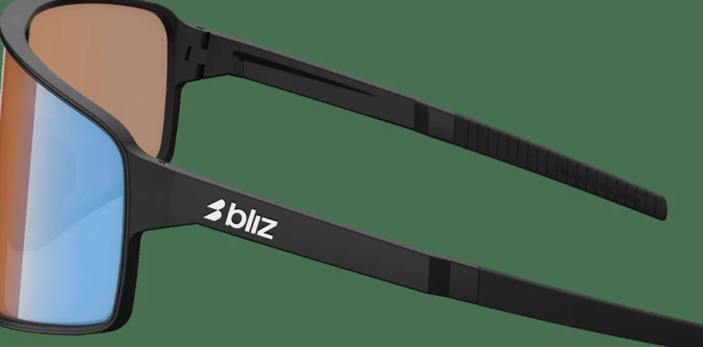 Bliz P001s Matte Black/Coral Orange Mirror Blue
