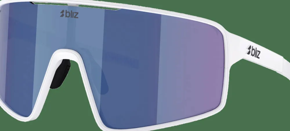 Bliz P001s Matte White/Grey Blue Mirror