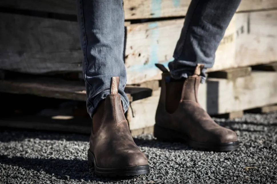 Blundstone Unisex Casual Chelsea Boots #585 Rustic Brown