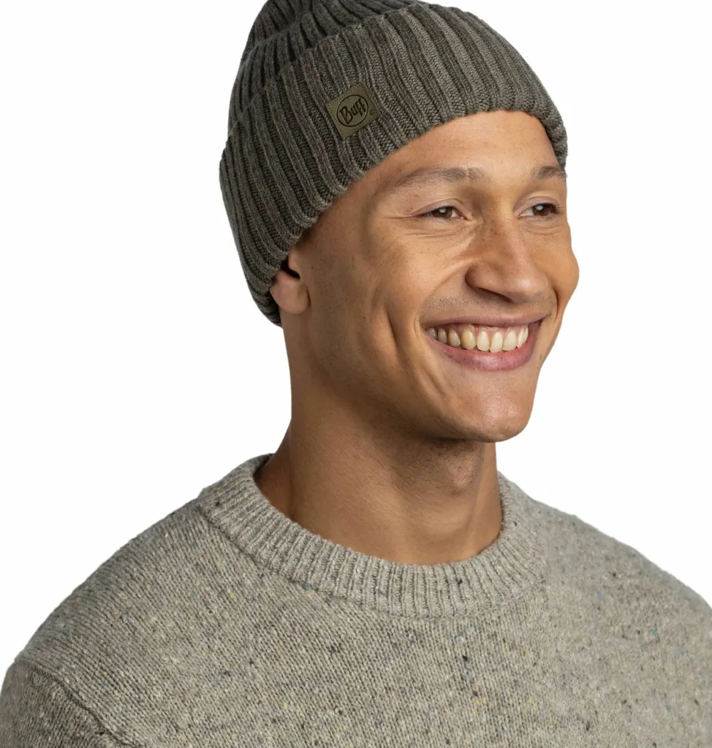 Buff Beanie Knitted Erviny Erviny Bark Clearance