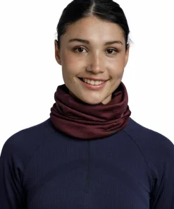 Buff Merino Lightweight Neckwear Solid Garnet
