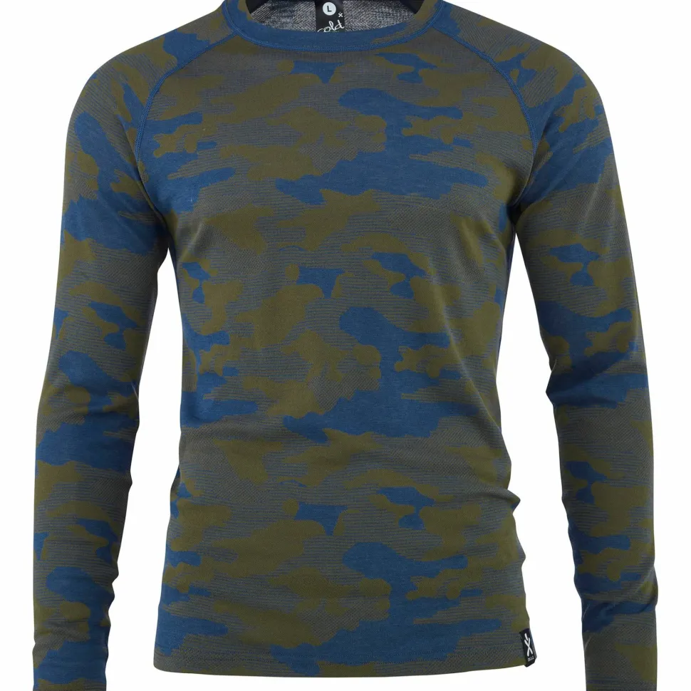 Bula Men's Camo Merino Wool Crew Denim