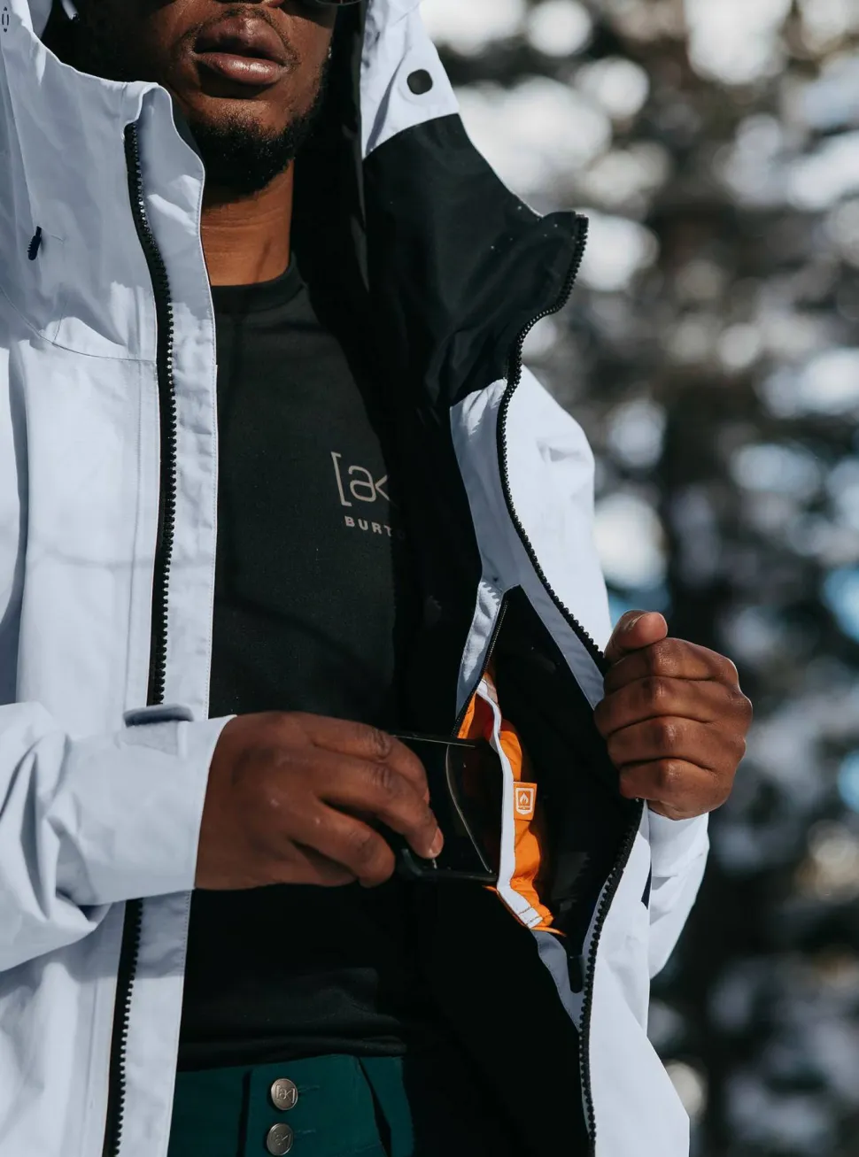 Burton Men's Ak Gore Cyclic Jacket Gray Cloud