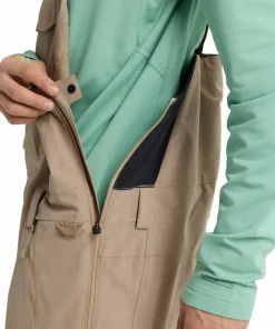 Burton Men's Reserve 2L Bib Pants Summit Taupe Discount