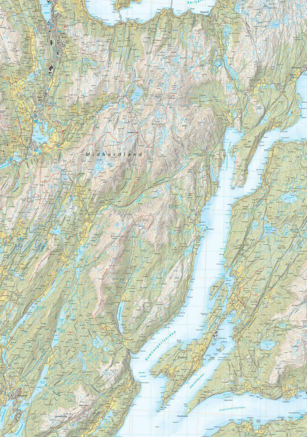 Calazo förlag Gullfjellet & Osterøy 1:25 000 Trail map Sale