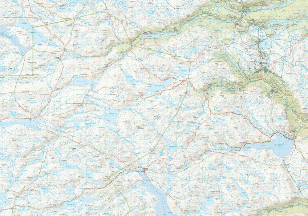 Calazo förlag Hardangervidda Øst, Rjukan & Gaustatoppen 1:50 000 Hiking map