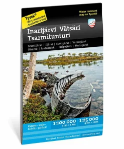 Sale Inarijärvi Vätsäri Tsarmitunturi 1:25.000/1:100.00 Paddla