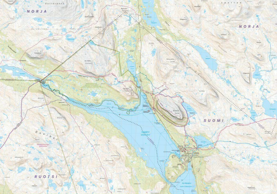 Calazo förlag Kilpisjärvi, Saana & Halti 1:50 000/1:25 000