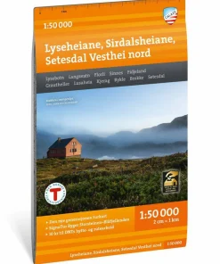Discount Lyseheiane, Sirdalsheiane & Setesdal Vesthei Nord 1:50 000 Övrig Utrustning