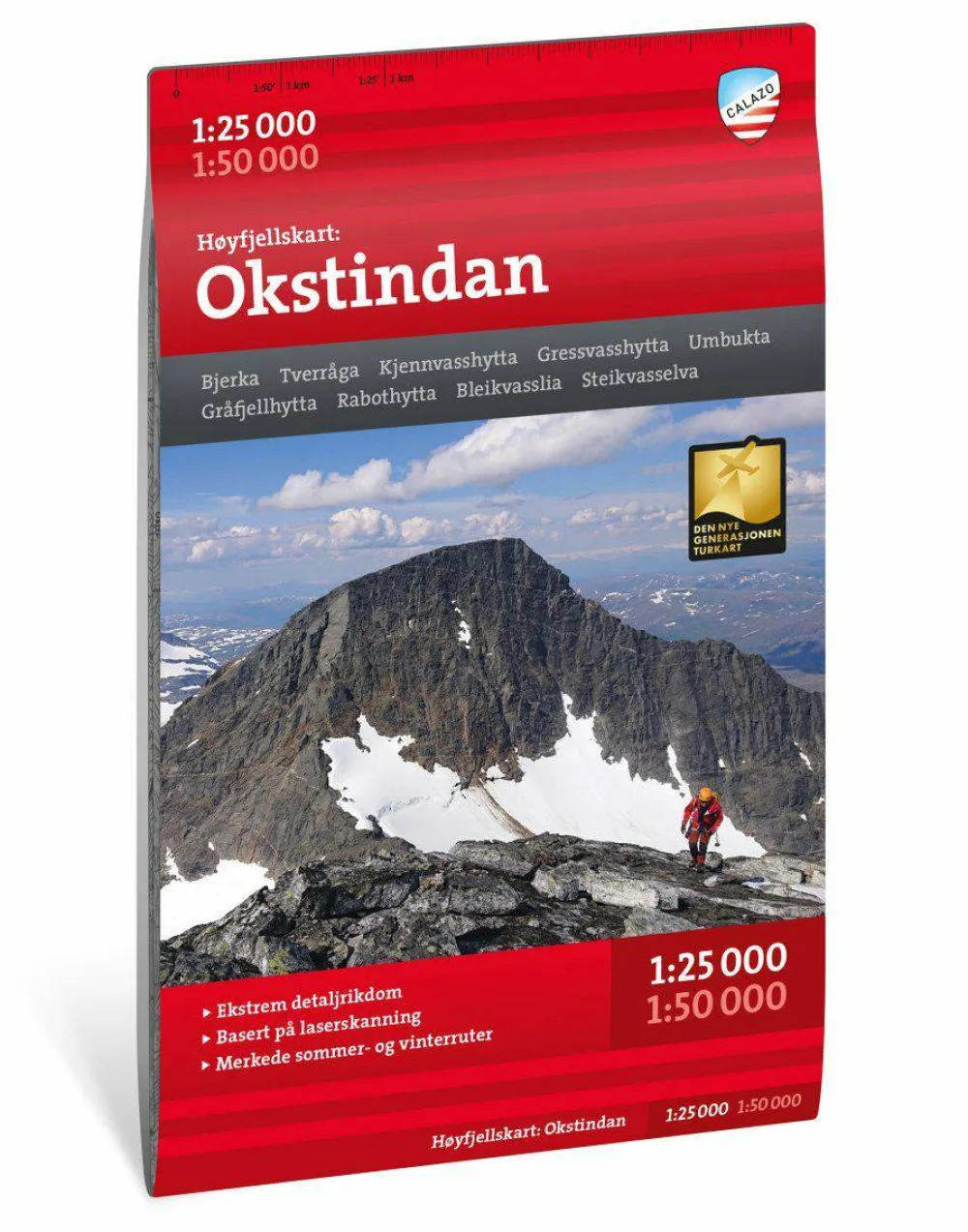 Hot Okstindan 1:25 000 Skidåkning