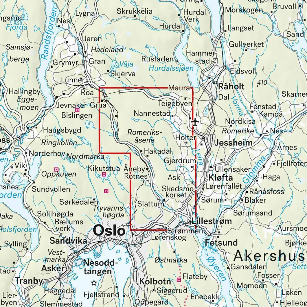 Outlet Oslo: Romeriksåsene 1:20 000 Övrig Utrustning