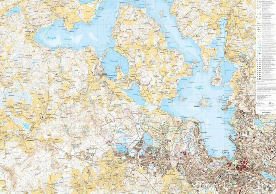 Calazo förlag Salpausselkä: Lahti & Hollola 1:25 000 Topographic map
