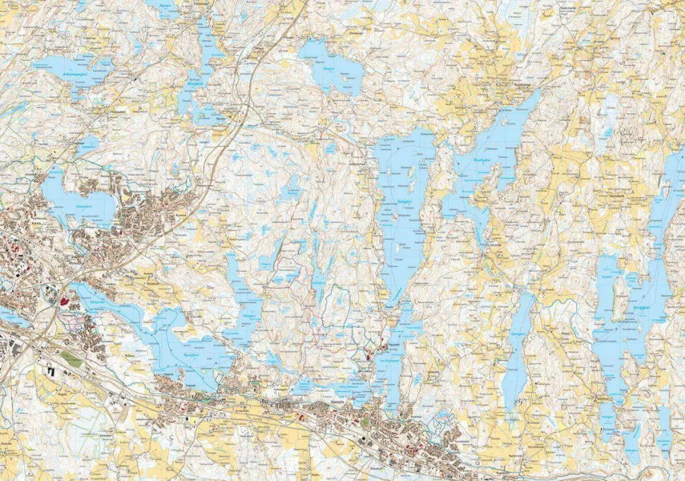 Calazo förlag Salpausselkä: Lahti & Hollola 1:25 000 Topographic map