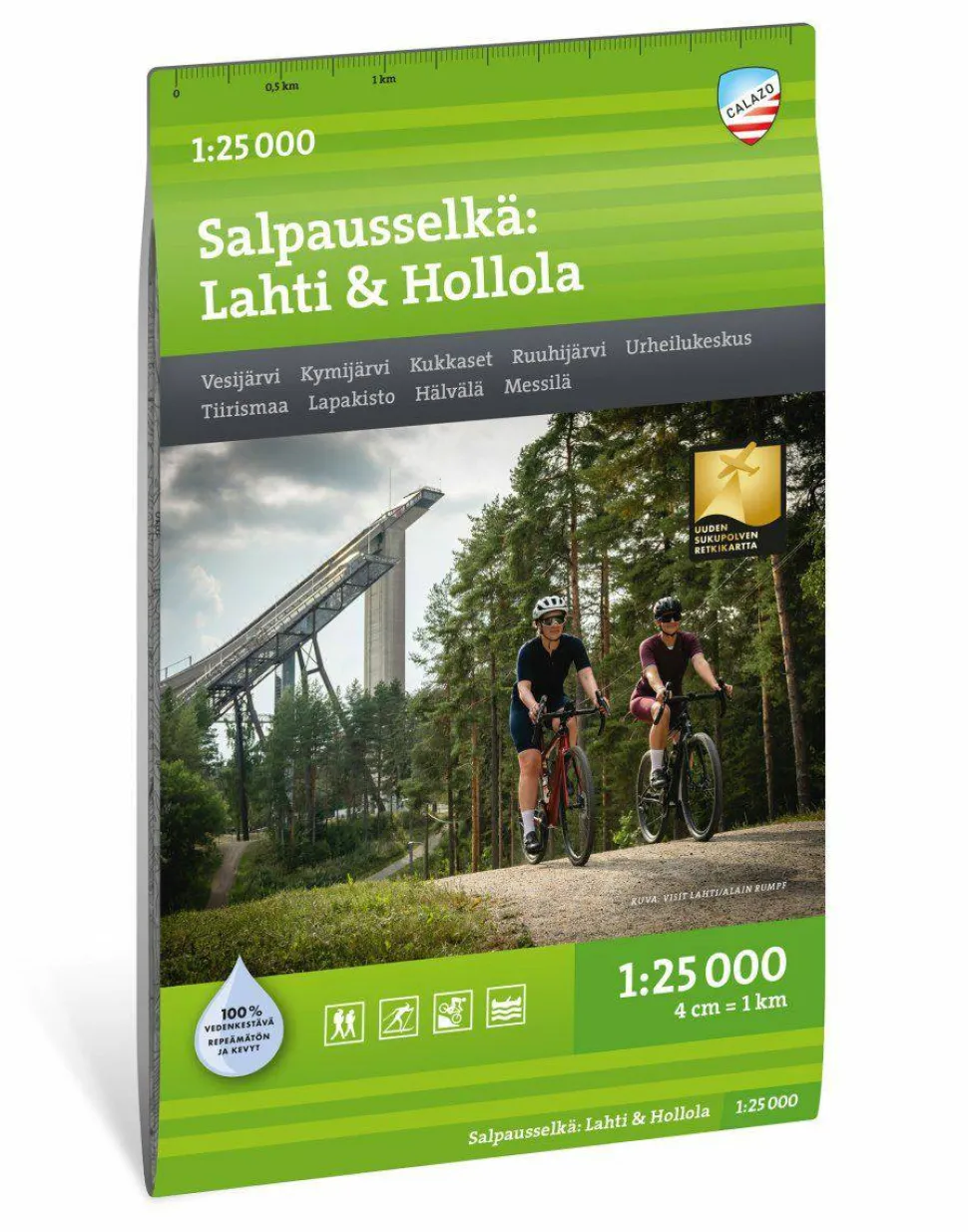 Calazo förlag Salpausselkä: Lahti & Hollola 1:25 000 Topographic map