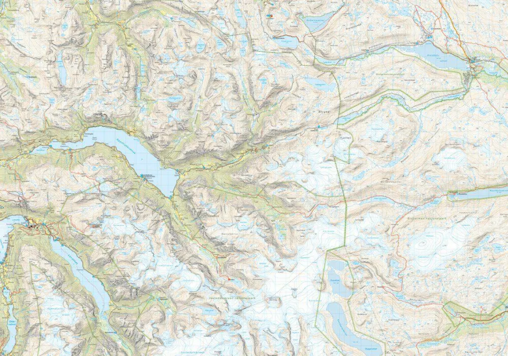 Calazo förlag Stryn 1:50 000 Hiking map New