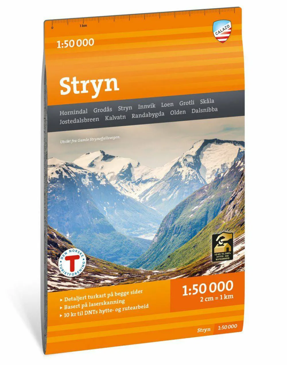 Calazo förlag Stryn 1:50 000 Hiking map New
