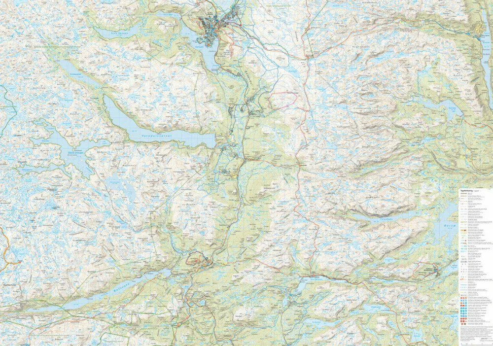 Hot Suldalsheiane Bykleheiane & Hovden 1:50 000 Övrig Utrustning
