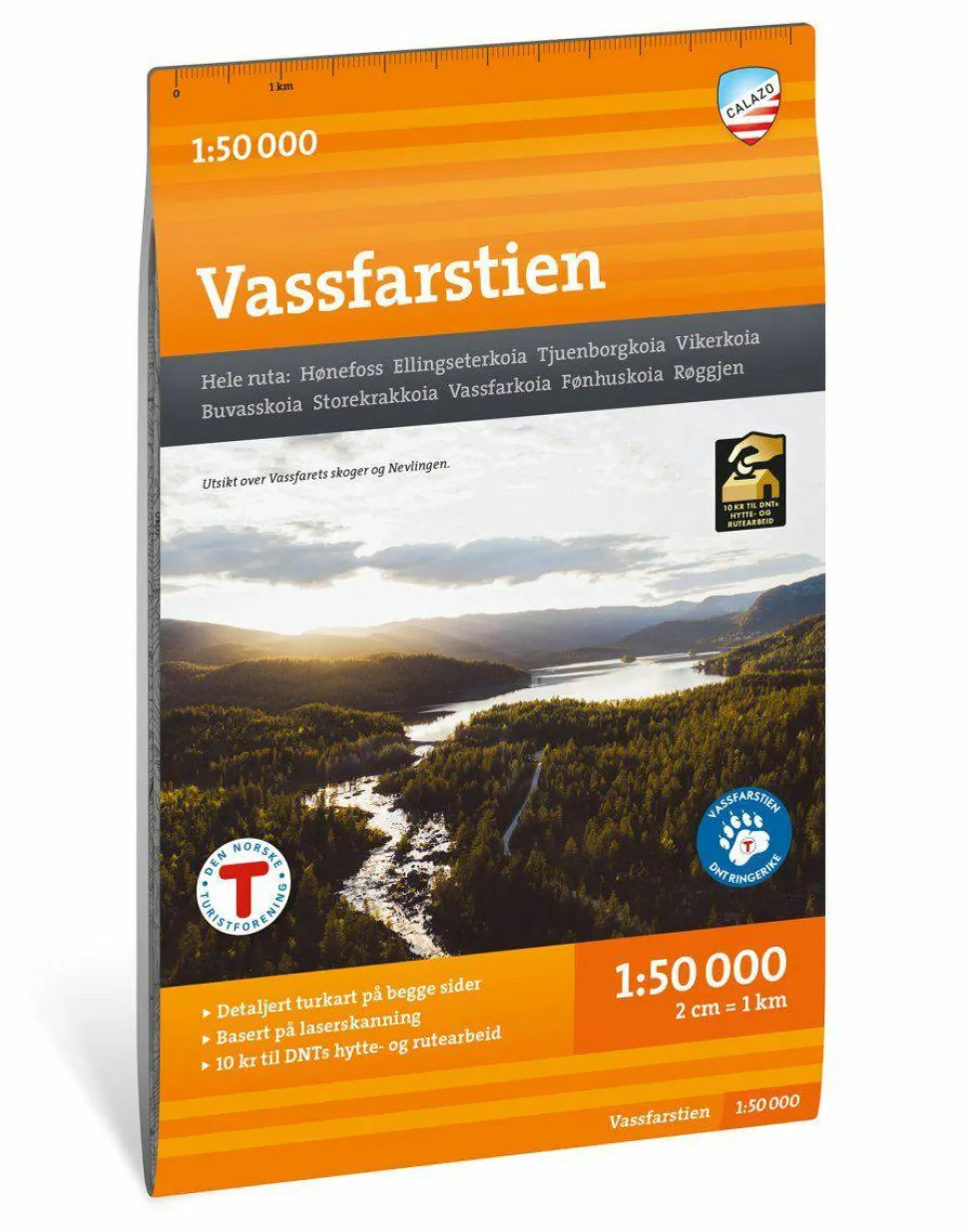 Calazo förlag Vassfarstien 1:50 000 Hiking map