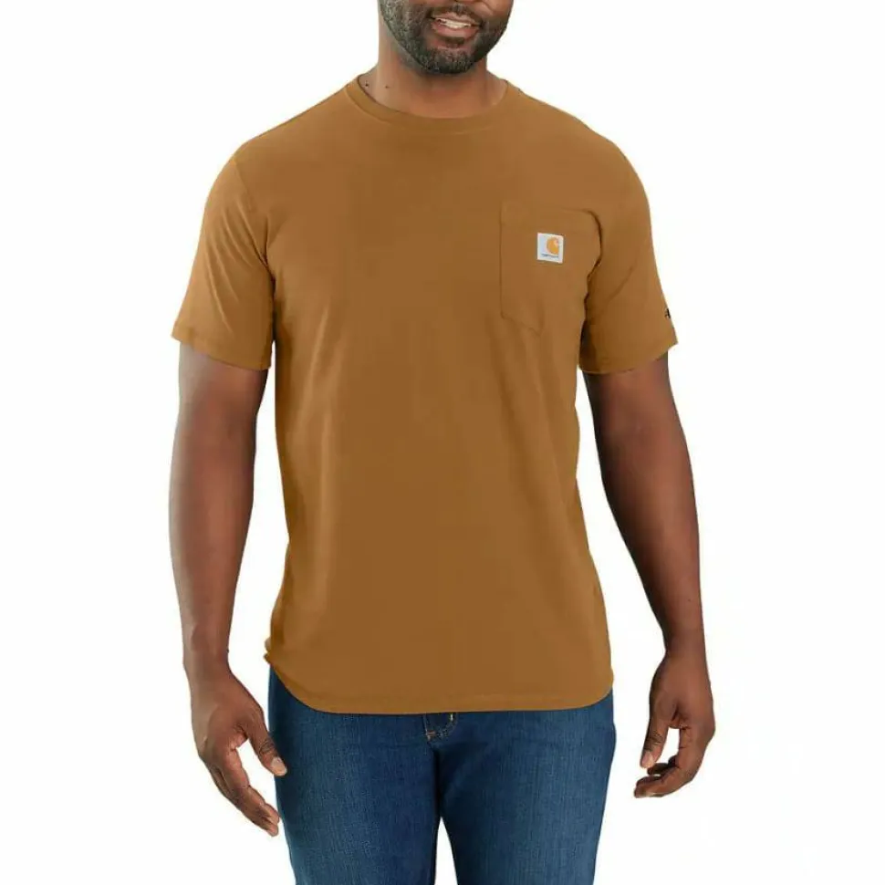 Carhartt Men's Carhartt Force Relaxed Fit Midweight Short-Sleeve Pocket T-Shirt Carhartt Brown