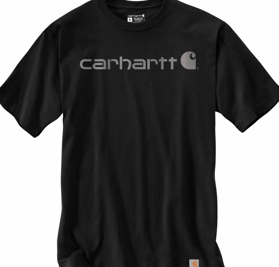 Carhartt Men's Core Logo T-Shirt Short Sleeve Black/gray