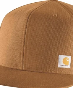 Discount Men's Firm Duck Flat Brim Cap ® Brown Huvudbonader Herr