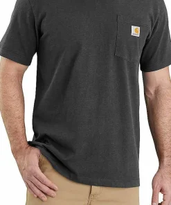 Carhartt Men's K87 Pocket Short Sleeve T-Shirt CARBON HEATHER New