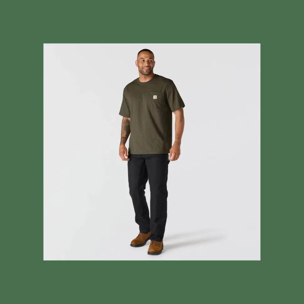 Carhartt Men's K87 Pocket Short Sleeve T-Shirt Burnished Logs Heather