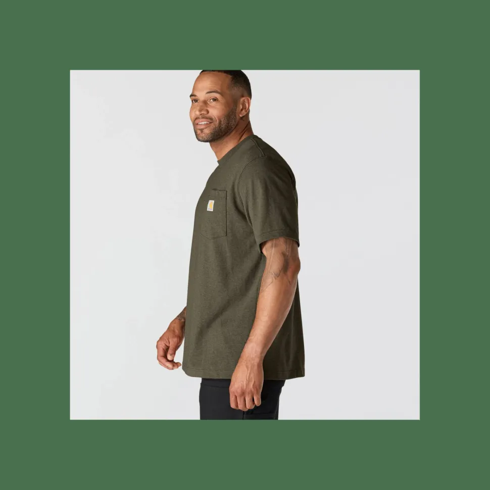 Carhartt Men's K87 Pocket Short Sleeve T-Shirt Burnished Logs Heather
