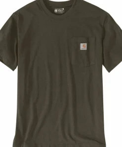 Carhartt Men's K87 Pocket Short Sleeve T-Shirt Burnished Logs Heather