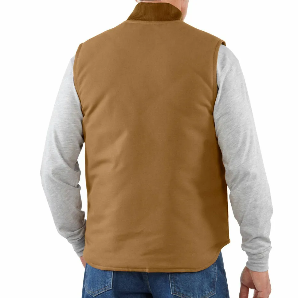 Carhartt Men's V01 Insulated Rib Collar Vest Brown