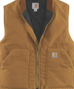 Carhartt Men's V01 Insulated Rib Collar Vest Brown