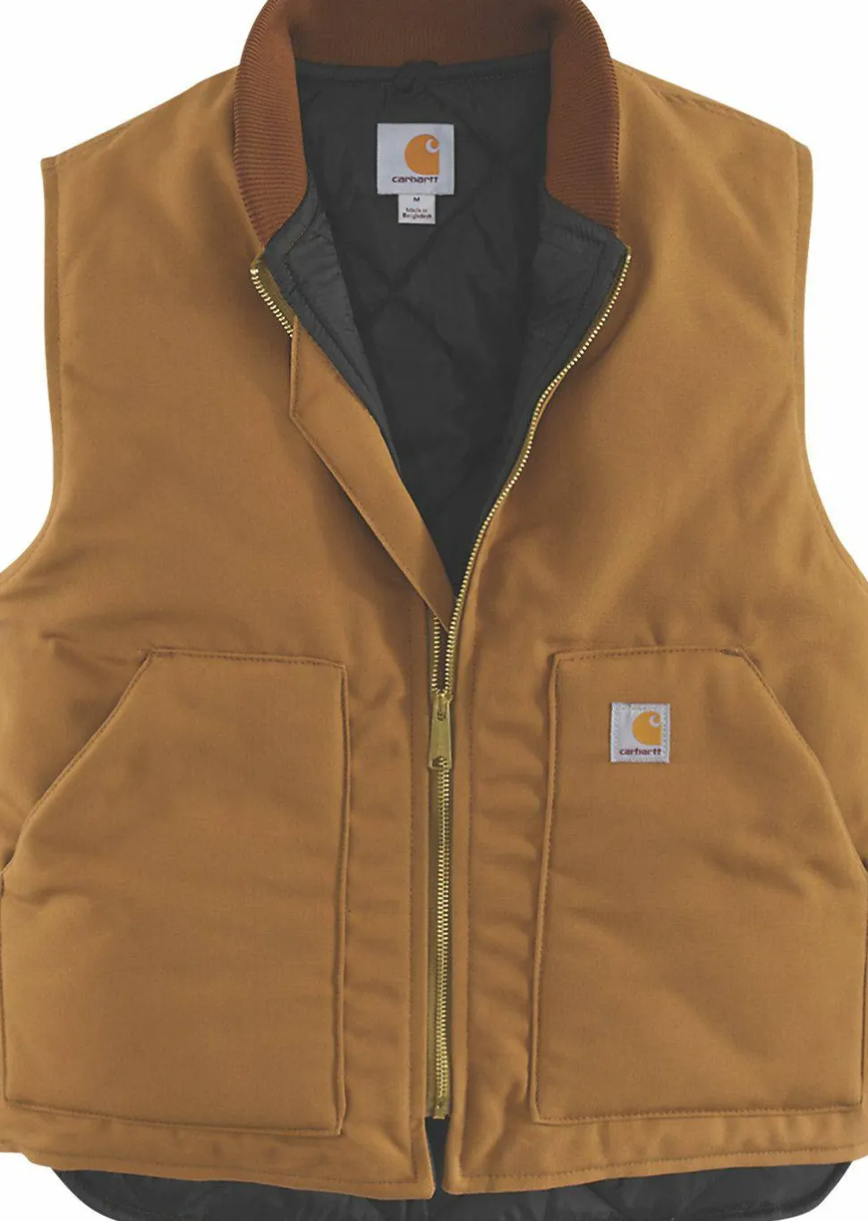 Carhartt Men's V01 Insulated Rib Collar Vest Brown