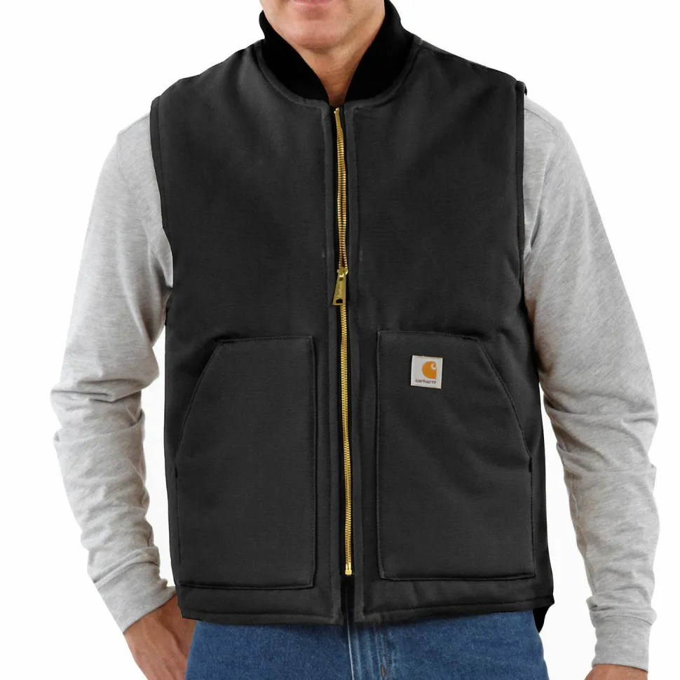 Carhartt Men's V01 Insulated Rib Collar Vest Black