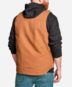 Carhartt Men's Washed Duck Lined Mock Neck Vest ® Brown CARHARTT® BROWN Best