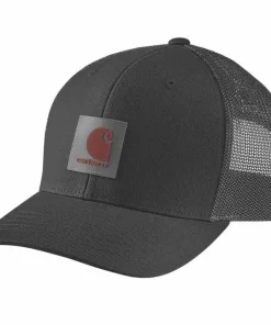 Carhartt Twill Mesh-Back Logo Patch Cap Black Sale