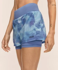 Casall Women's Breeze Printed Running Shorts Breeze Blue Shadow Online