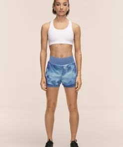 Casall Women's Breeze Printed Running Shorts Breeze Blue Shadow Online