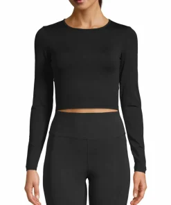 Casall Women's Crop Long Sleeve Black Outlet