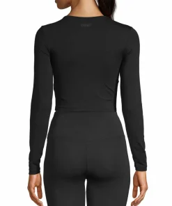 Casall Women's Crop Long Sleeve Black Outlet
