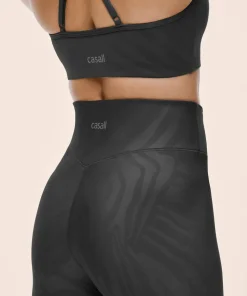 Casall Women's Heat Printed High Waist Tights Zebra Black Outlet