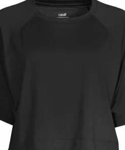 Casall Women's Laser Mesh Crop Tee Black Sale