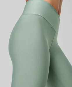 Casall Women's Overlap High Waist Tights Dusty Green Clearance