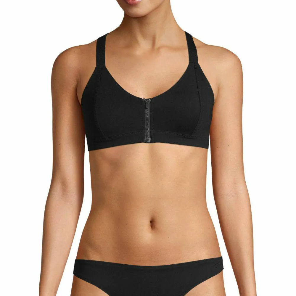 Casall Women's Scuba Zip Bikini Top Black Hot