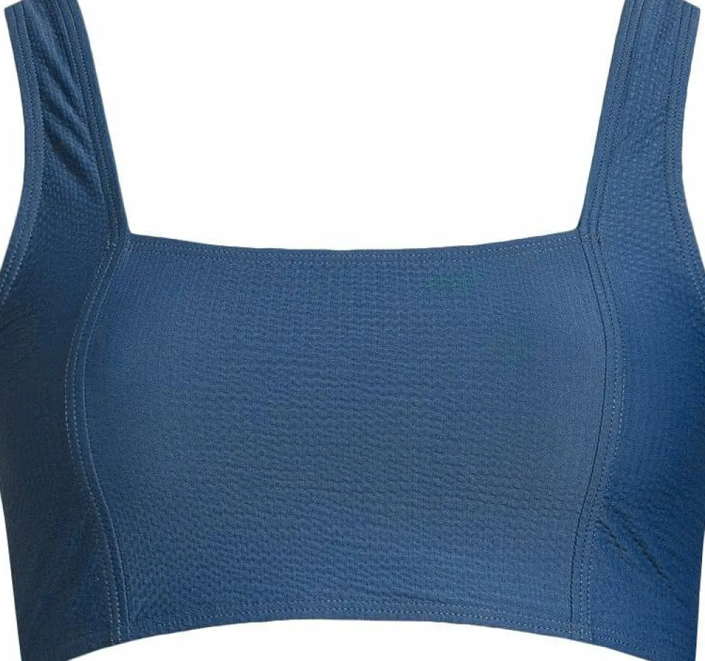 Casall Women's Waffle Square Neck Bikini Top Deep Ocean Best
