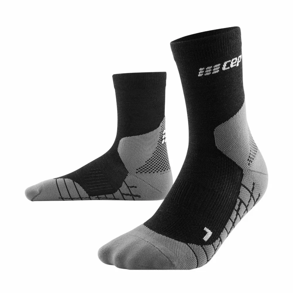 CEP Women's Hiking Light Merino Mid Cut Compression Socks Black Clearance