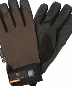 Chevalier Men's Windblocker Shooting Gloves Leather Brown Discount